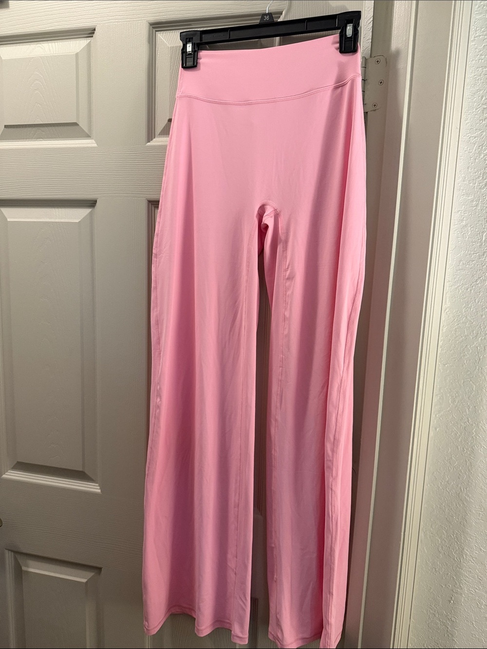 High-Waist Pink Wide-Leg Active Pants